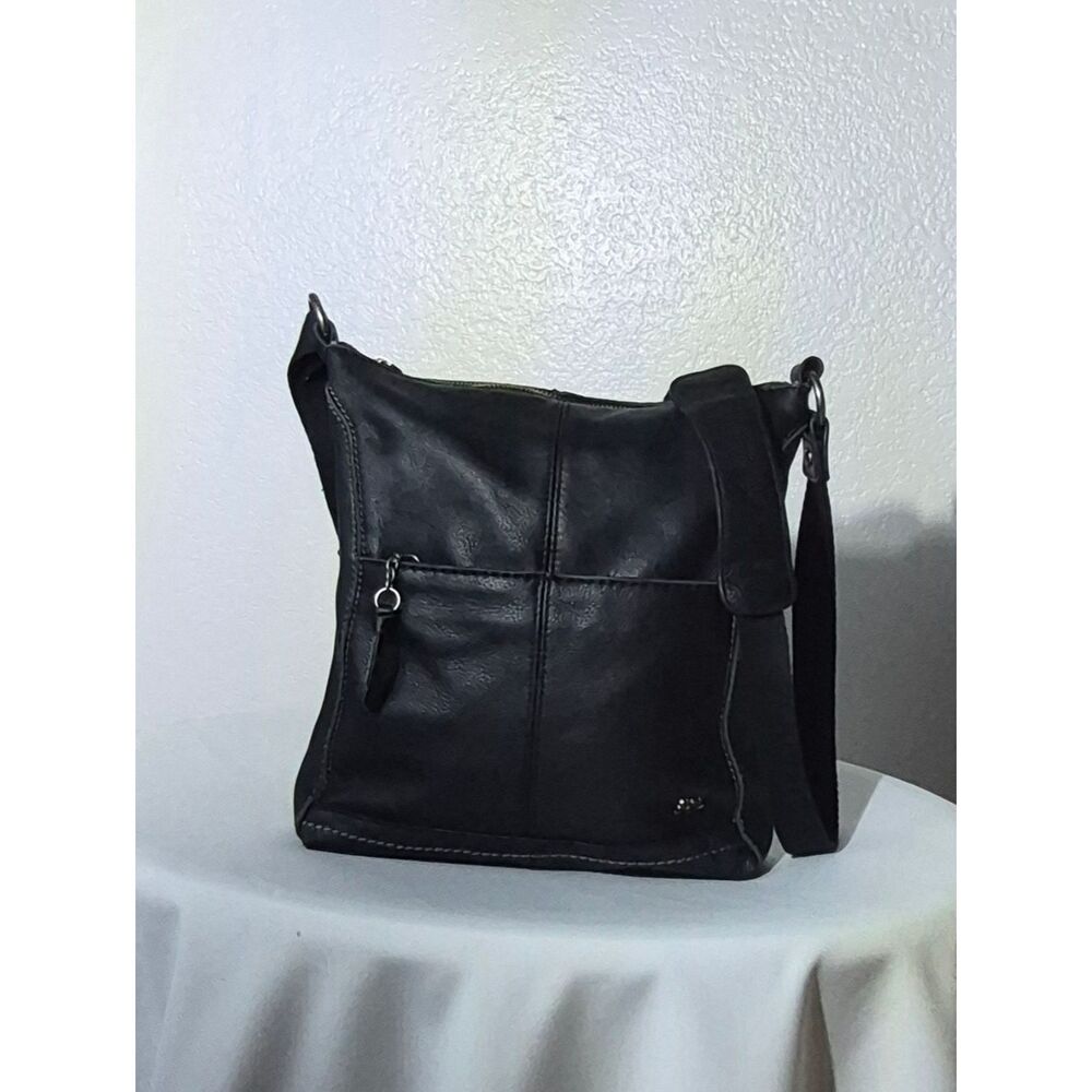 The Sak Lucia Black Leather Crossbody Bag